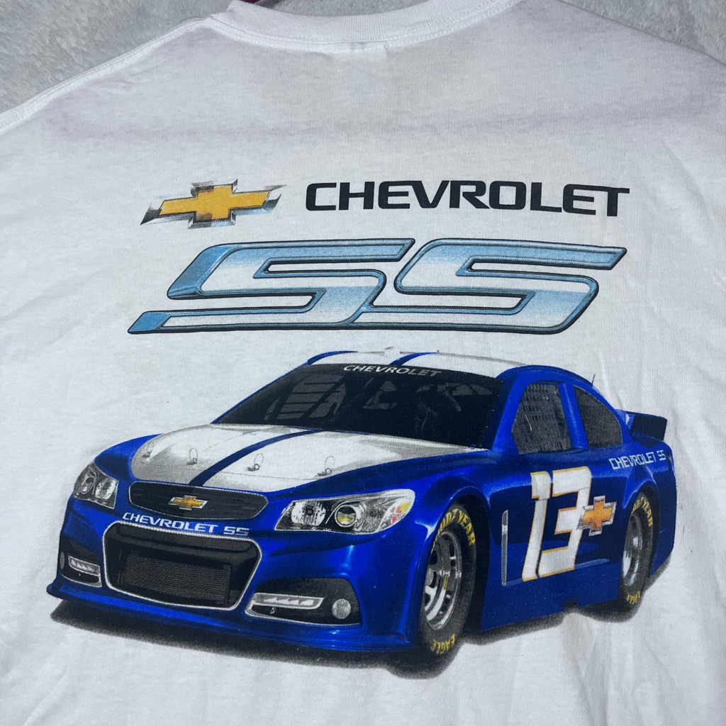 Vintage Chevrolet Ss Sports Car White Blue T Shirt Size Xl Big Hit Nwot Nascar